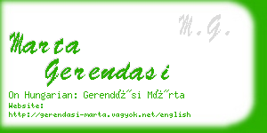 marta gerendasi business card